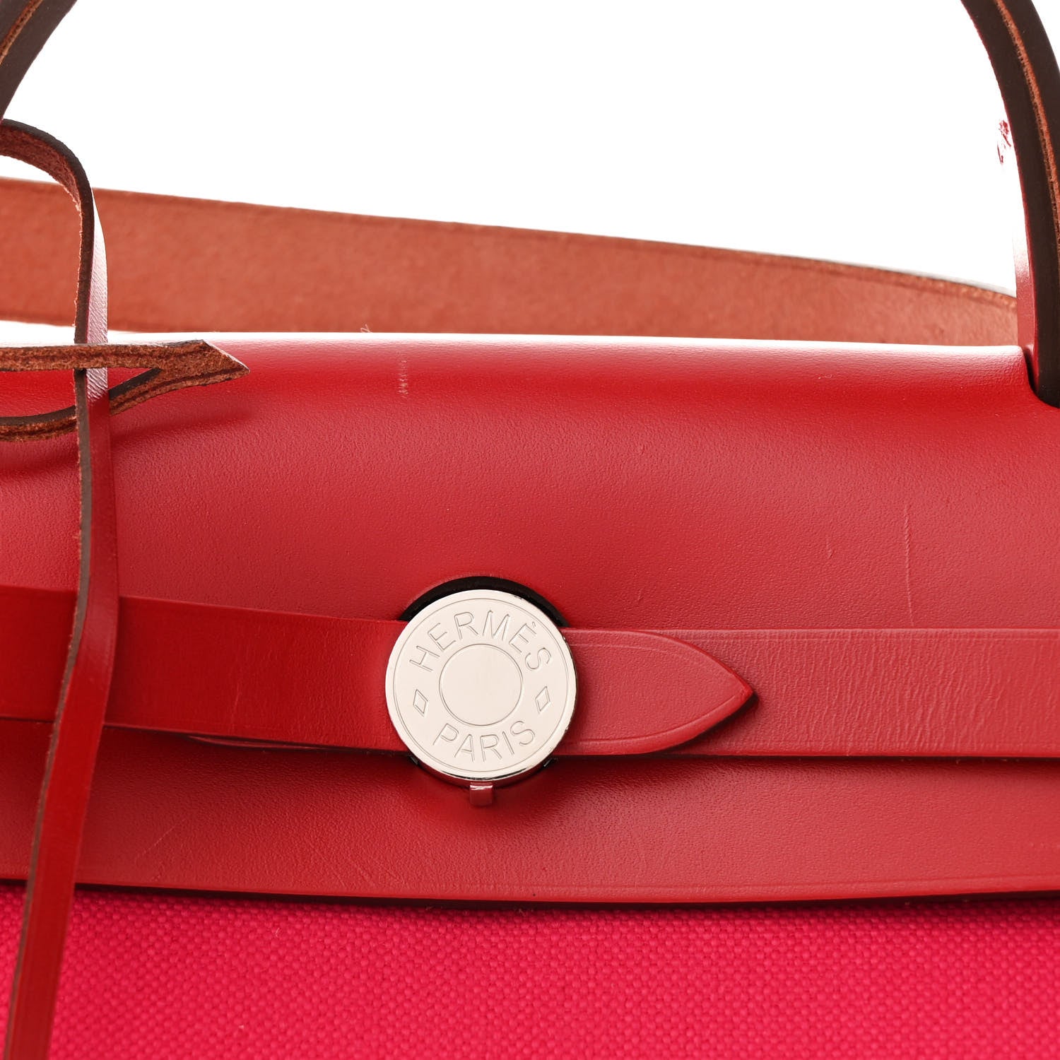 Hermes Military Toile Vache Hunter Herbag Zip PM 31 Rose Mexico Rouge Piment 9 of 12