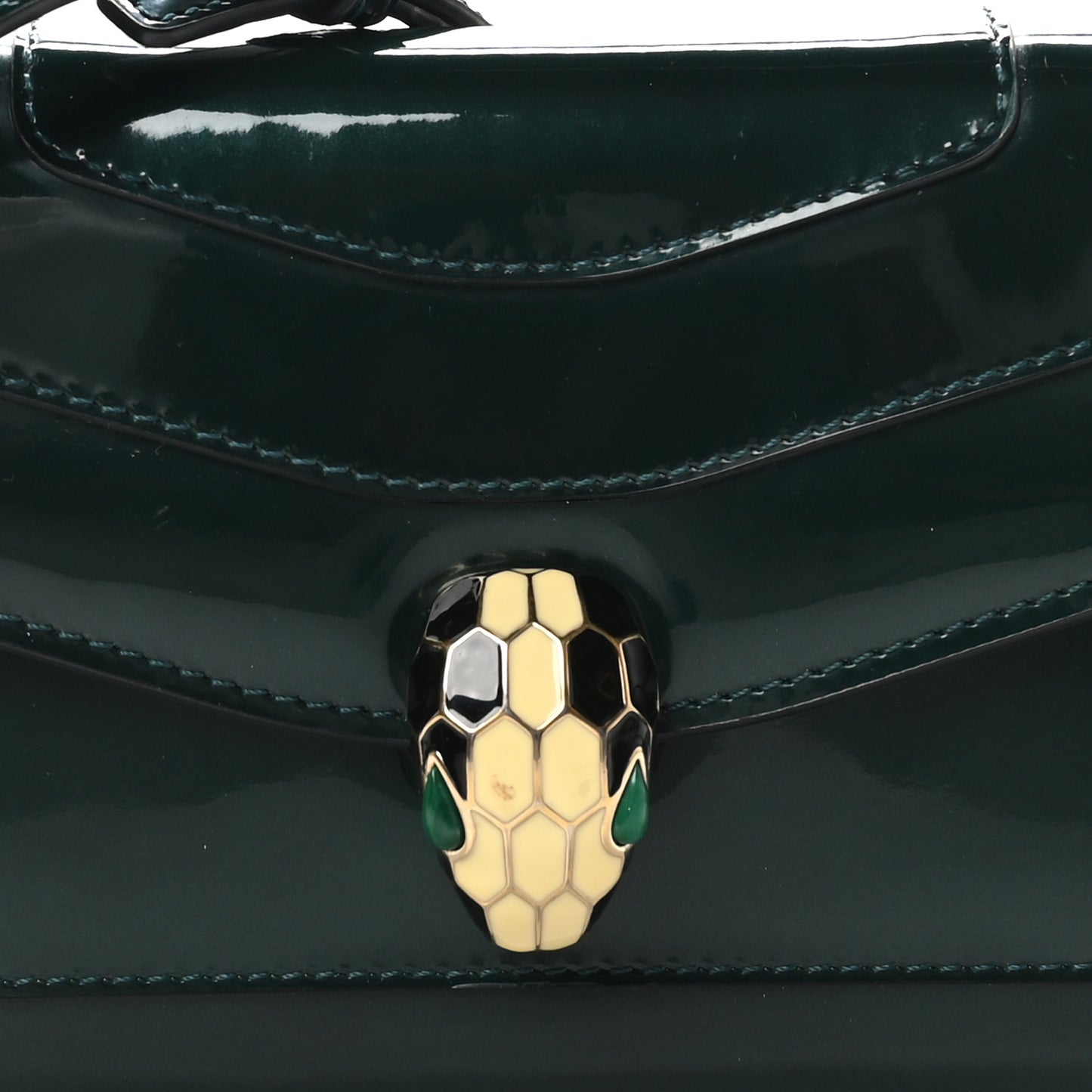 Patent Serpenti Forever Crossbody Emerald