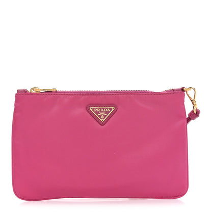 Prada Tessuto Nylon Saffiano Wristlet Fuxia 1 of 6