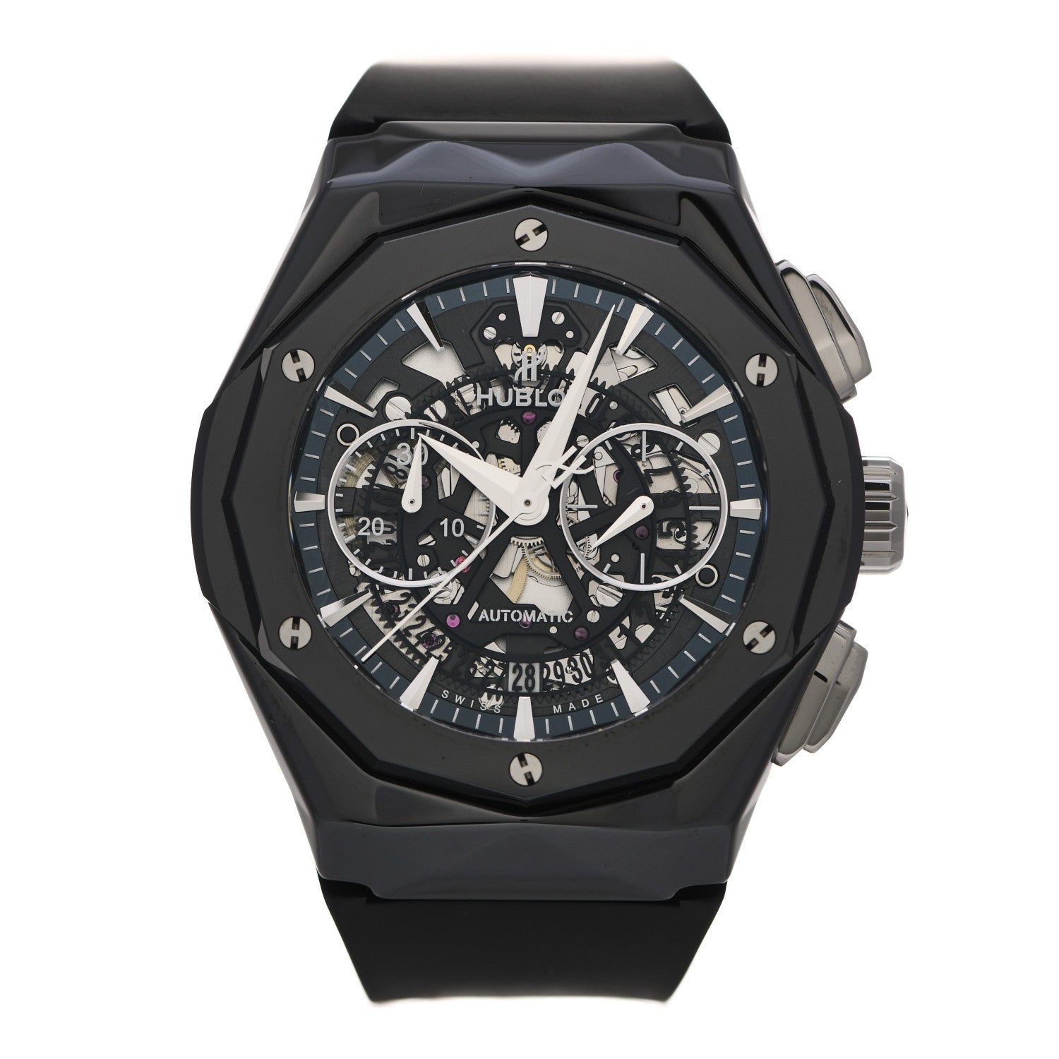 Hublot Ceramic Rubber 45mm Classic Fusion Aerofusion Orlinski Black Magic Automatic Watch Black 525.CS.0170.RX.ORL19 1 of 5