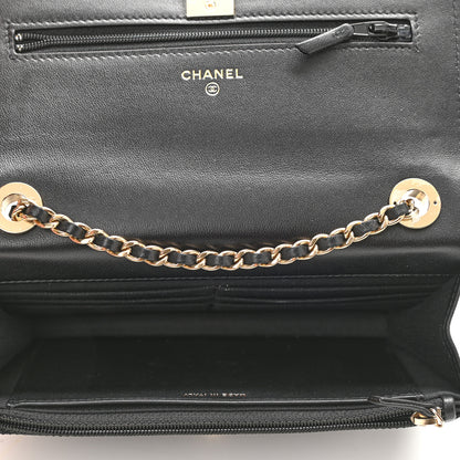 Chanel Lambskin Quilted Trendy CC Wallet On Chain WOC Black 5 of 12