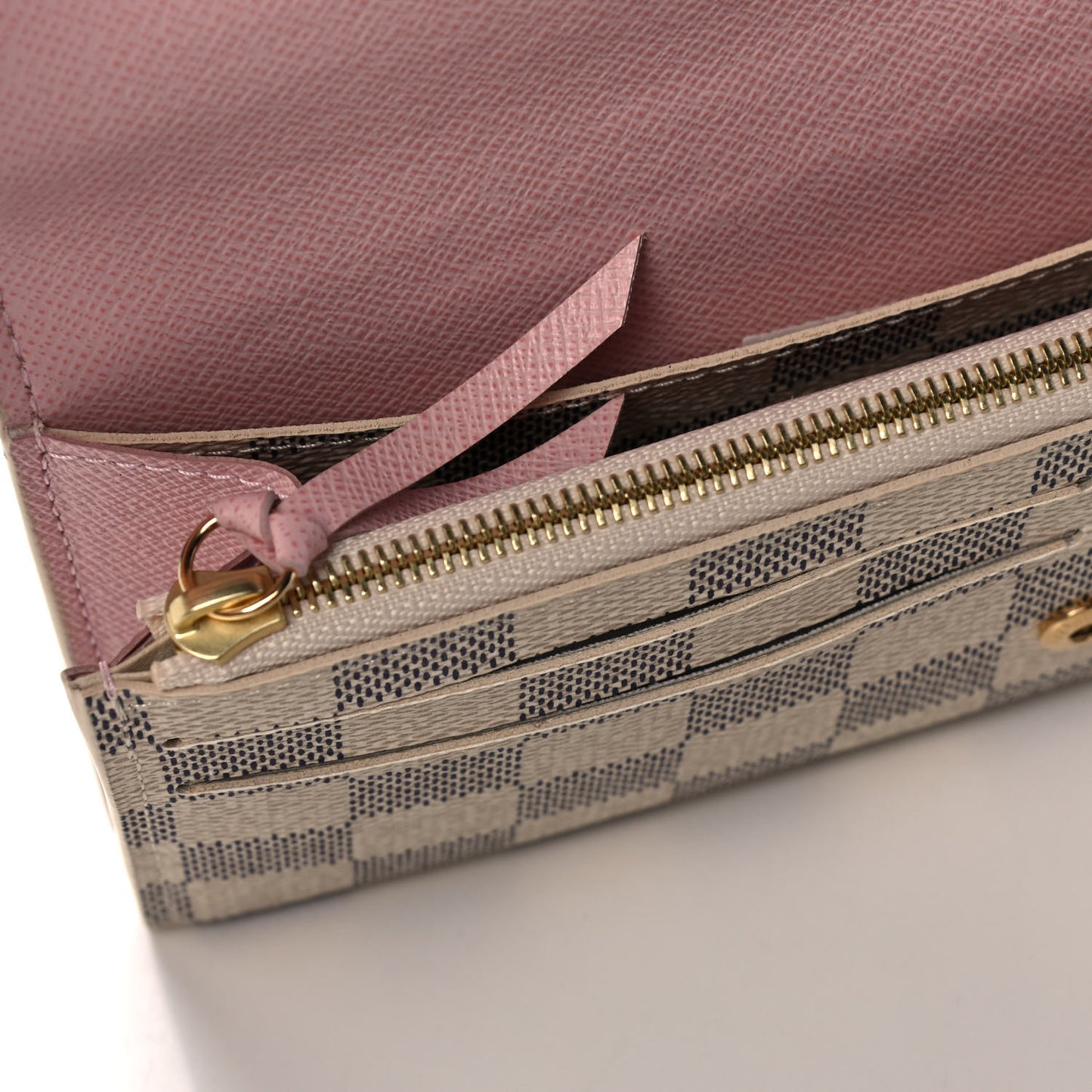 Damier Azur Emilie Wallet Rose Ballerine