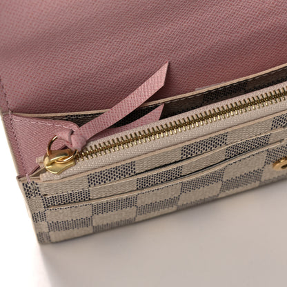 Louis Vuitton Damier Azur Emilie Wallet Rose Ballerine 11 of 11