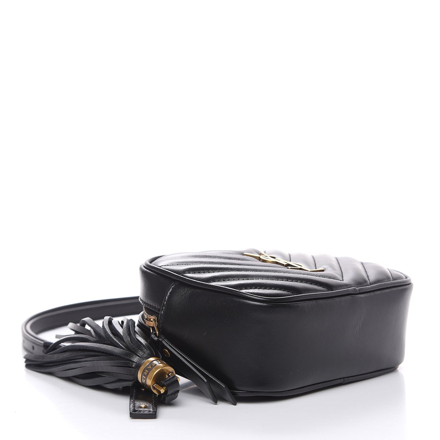 Calfskin Matelasse Monogram Lou Belt Bag Black