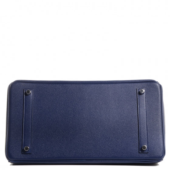 Epsom Birkin 35 Bleu Saphir