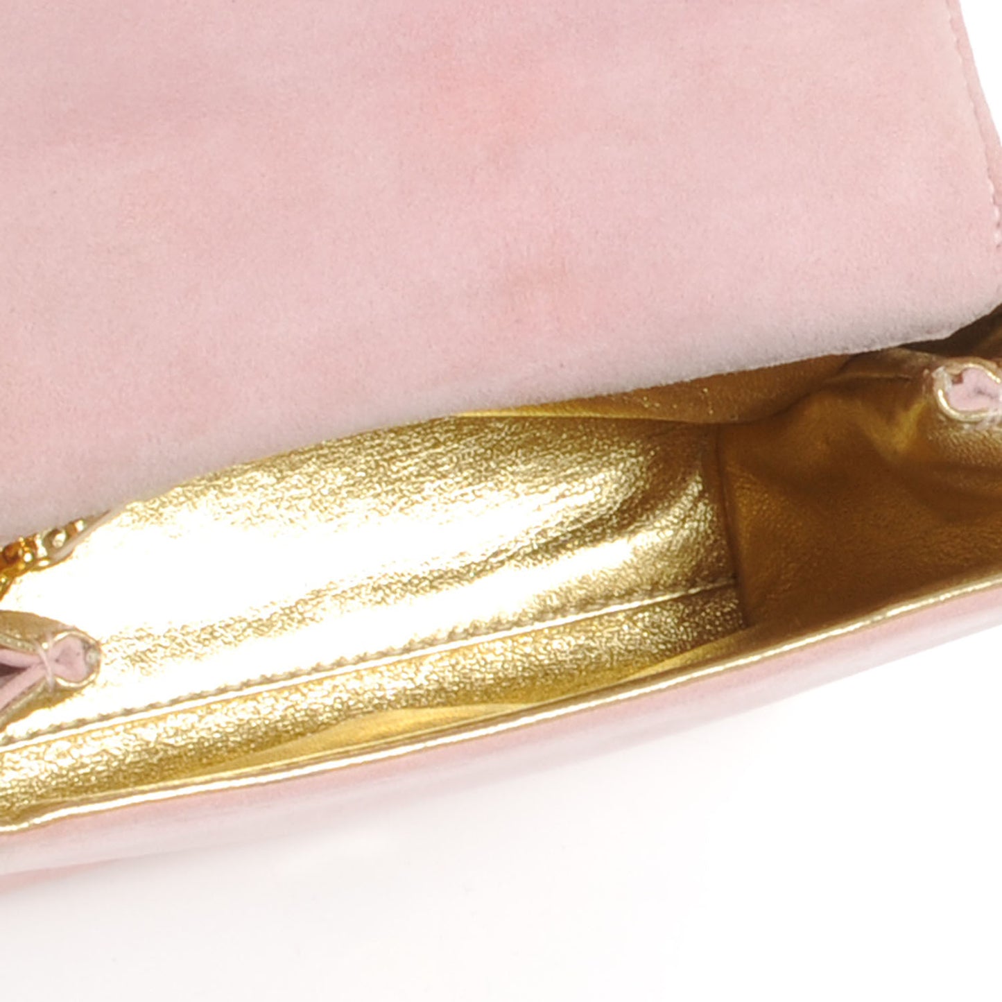 Suede Camellia Mini Flap Pink