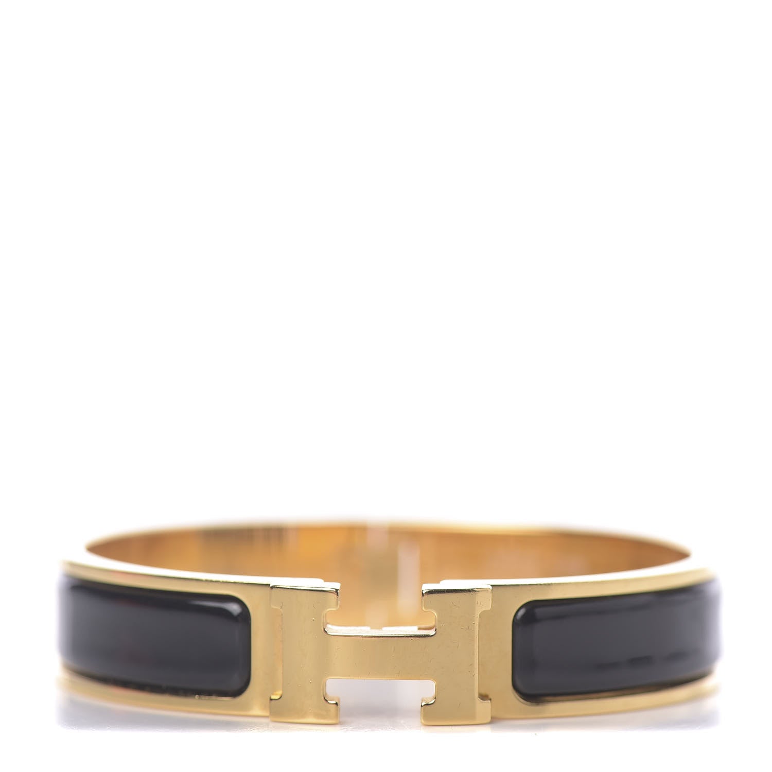 Hermes Enamel Narrow Clic Clac H Bracelet PM Black 1 of 5