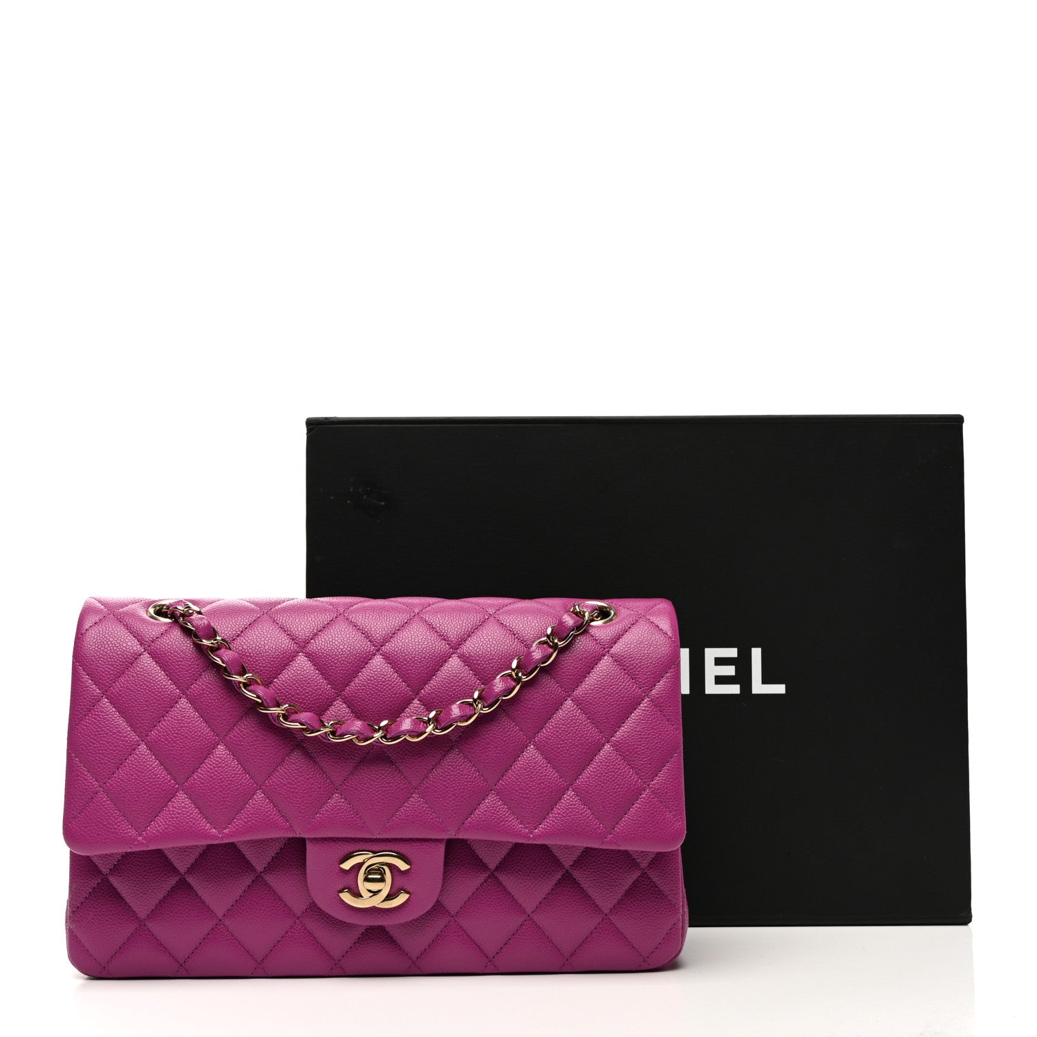 Chanel Caviar Quilted Medium Double Flap Purple 11 of 11