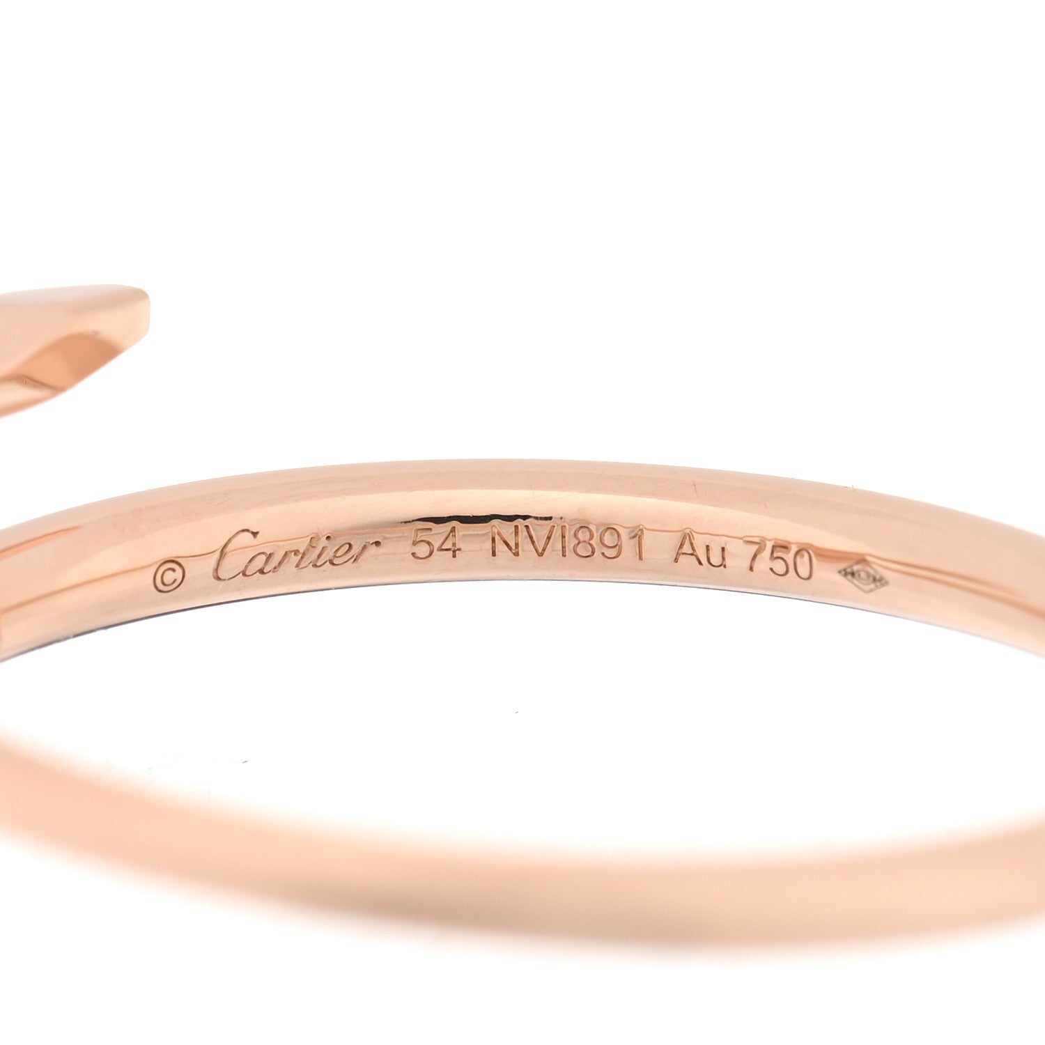 Cartier 18K Pink Gold Small Juste Un Clou Ring 54 7 4 of 5