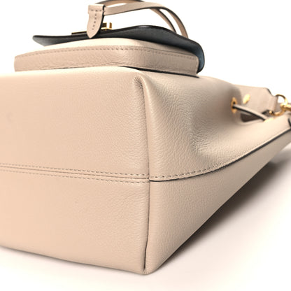 Louis Vuitton Calfskin Lockme Bucket MM Greige 10 of 11