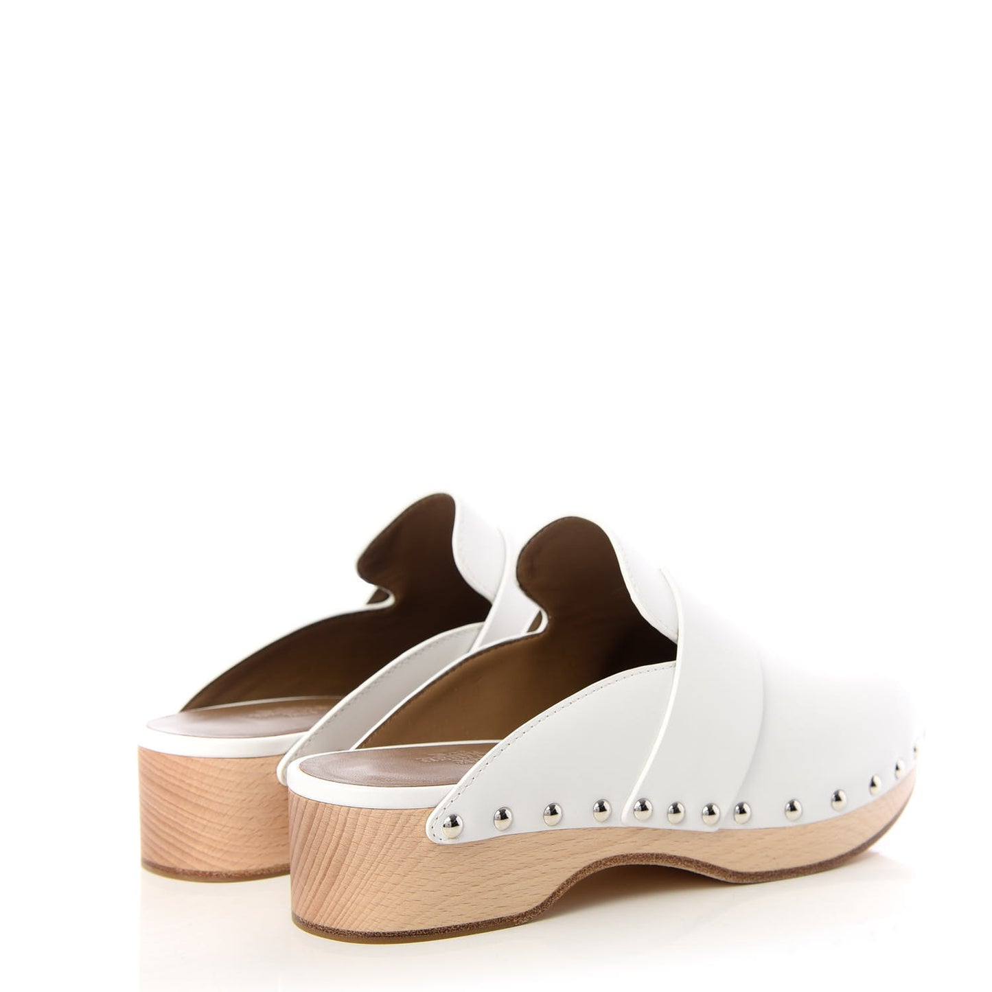 Smooth Calfskin Calya Mule 36 White