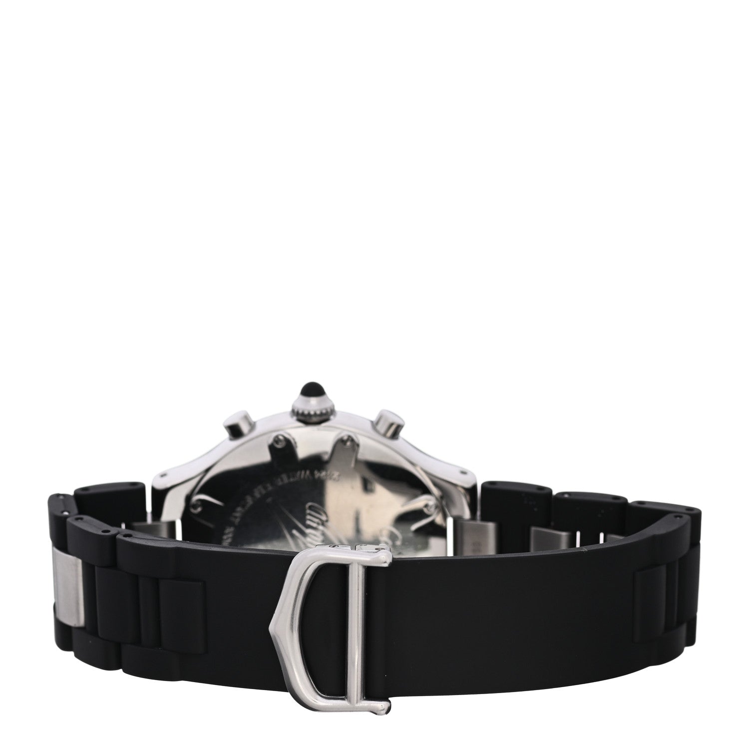 Cartier Stainless Steel Rubber 38mm Must 21 Chronoscaph Quartz Watch Black 3 of 4