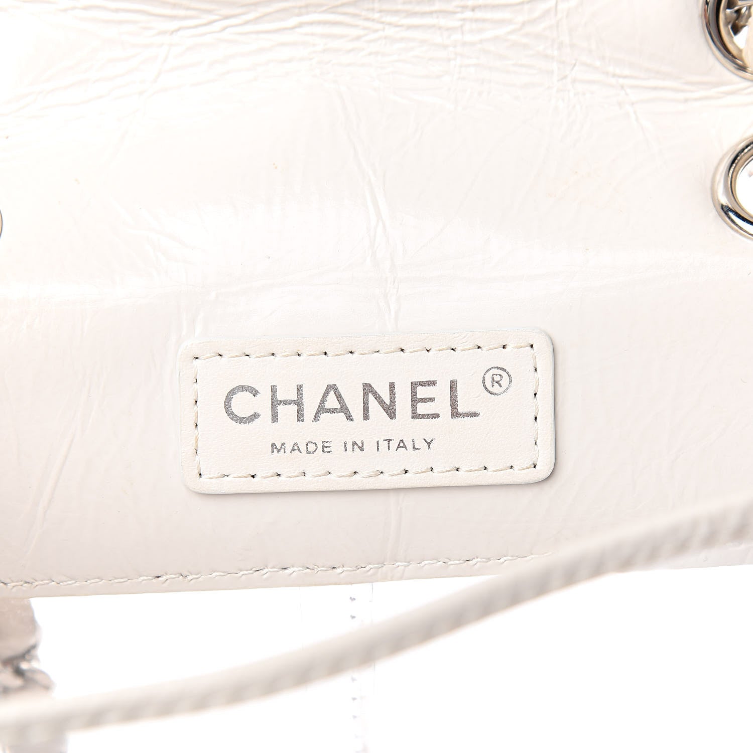 Chanel Crumpled Calfskin PVC Quilted Backpack White 7 of 18