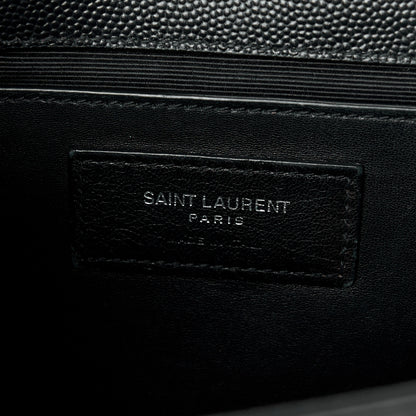 Saint Laurent Grain De Poudre Medium Classic Monogram Kate Satchel Black 7 of 11