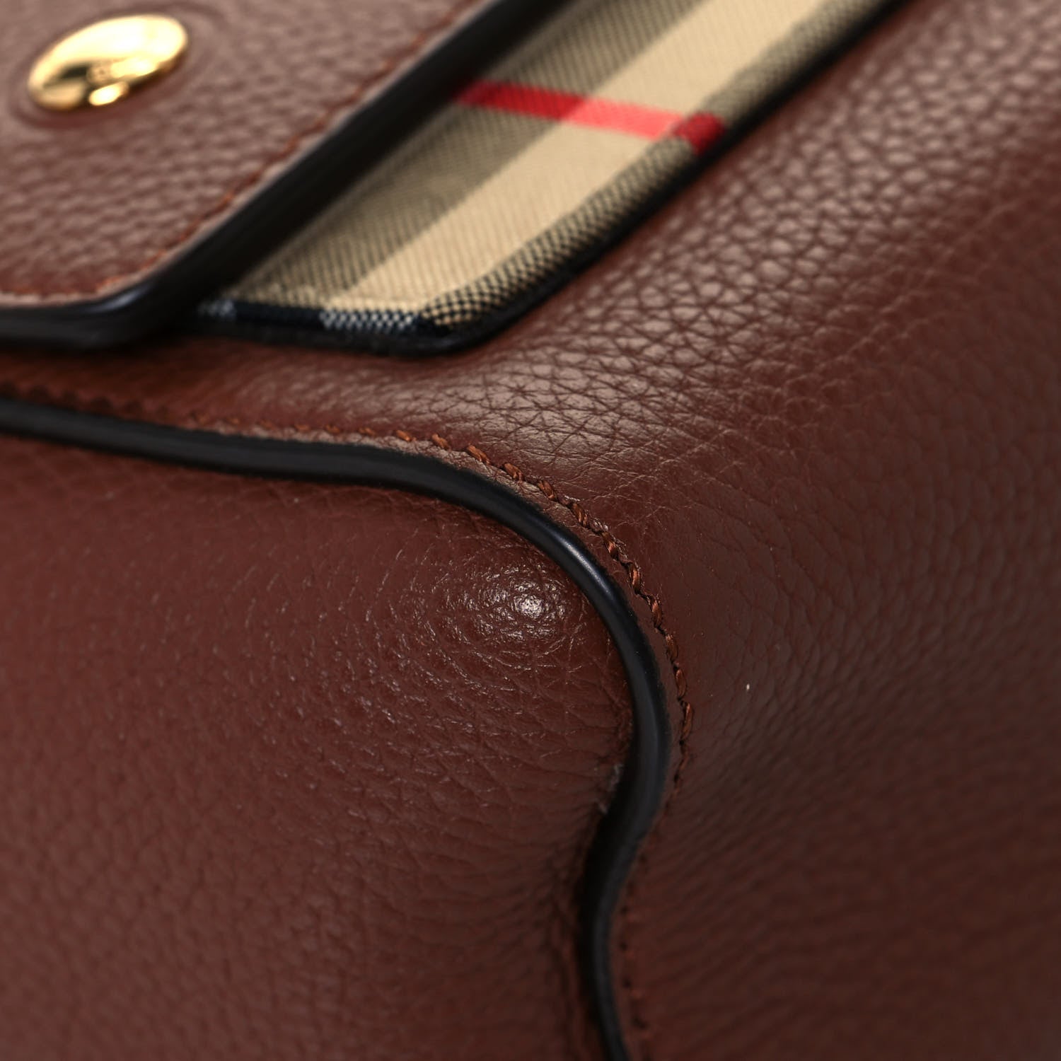 Burberry Calfskin Vintage Check Note Crossbody Bag Tan 8 of 12