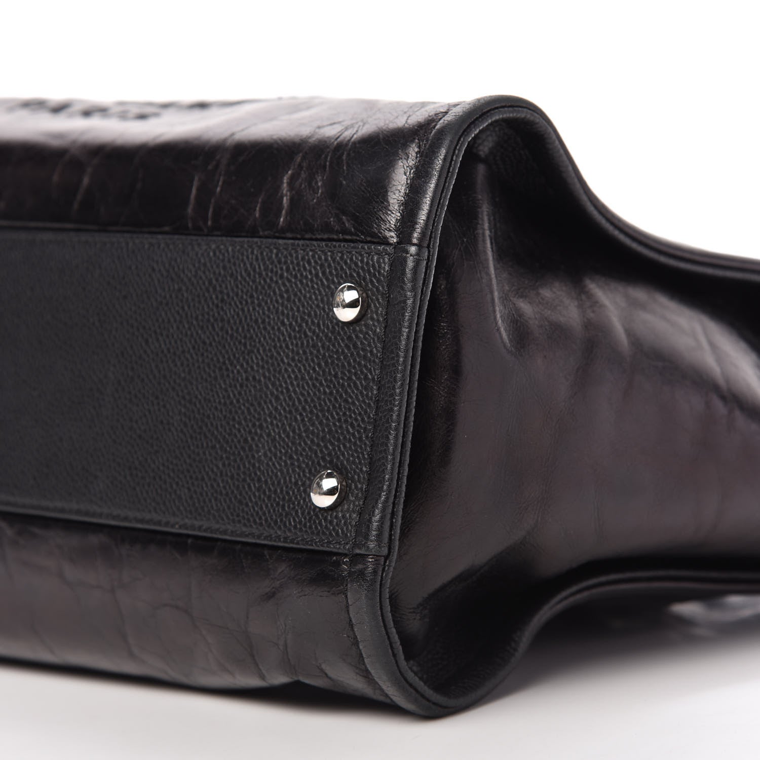 Chanel Glazed Calfskin Small Deauville Tote Black 7 of 10