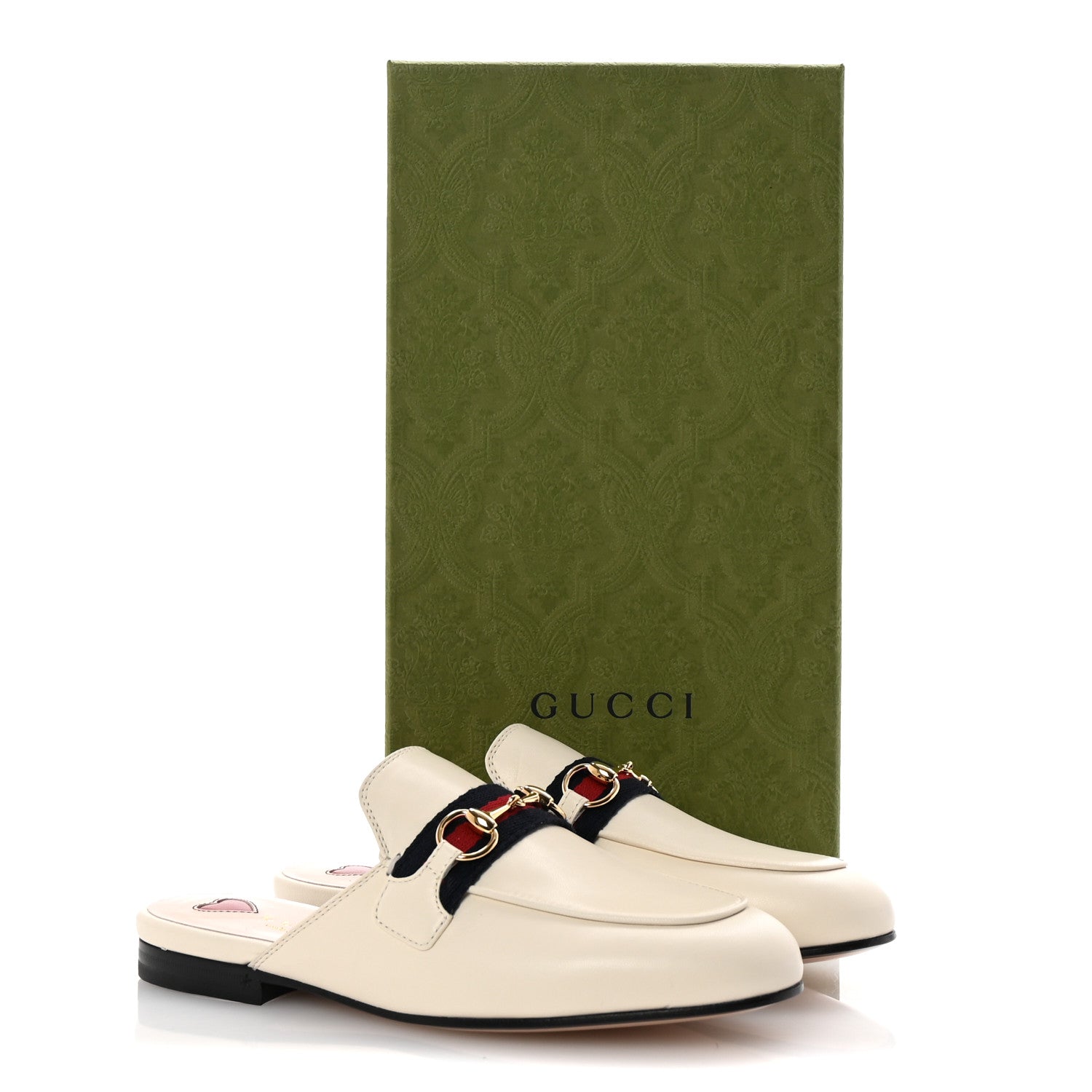 Gucci Malaga Kid Web Womens Princetown Slippers 35 Mystic White 10 of 10