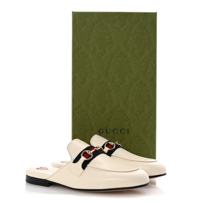 Gucci Malaga Kid Web Womens Princetown Slippers 35 Mystic White 10 of 10