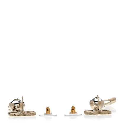 Chanel Crystal Pearl CC Charms Drop Earrings Gold 3 of 5