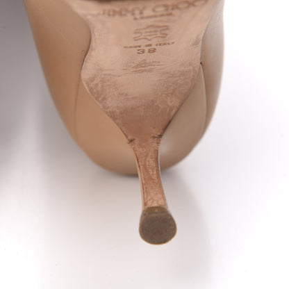 Jimmy Choo Kid Peony Knee Hight Boots 38 Camel 9 of 10