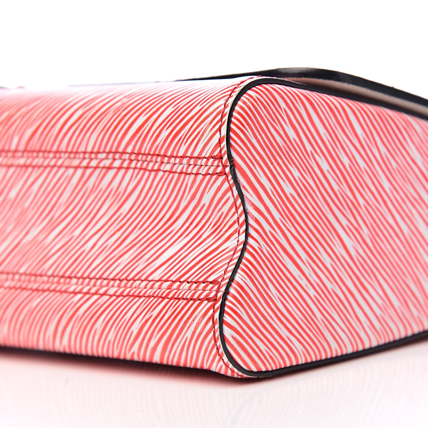 Epi Studded Twist Shoulder Bag MM Denim Red