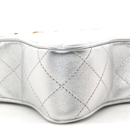 Chanel Metallic Lambskin Quilted Walk Of Fame Star Bag Silver 9 of 10
