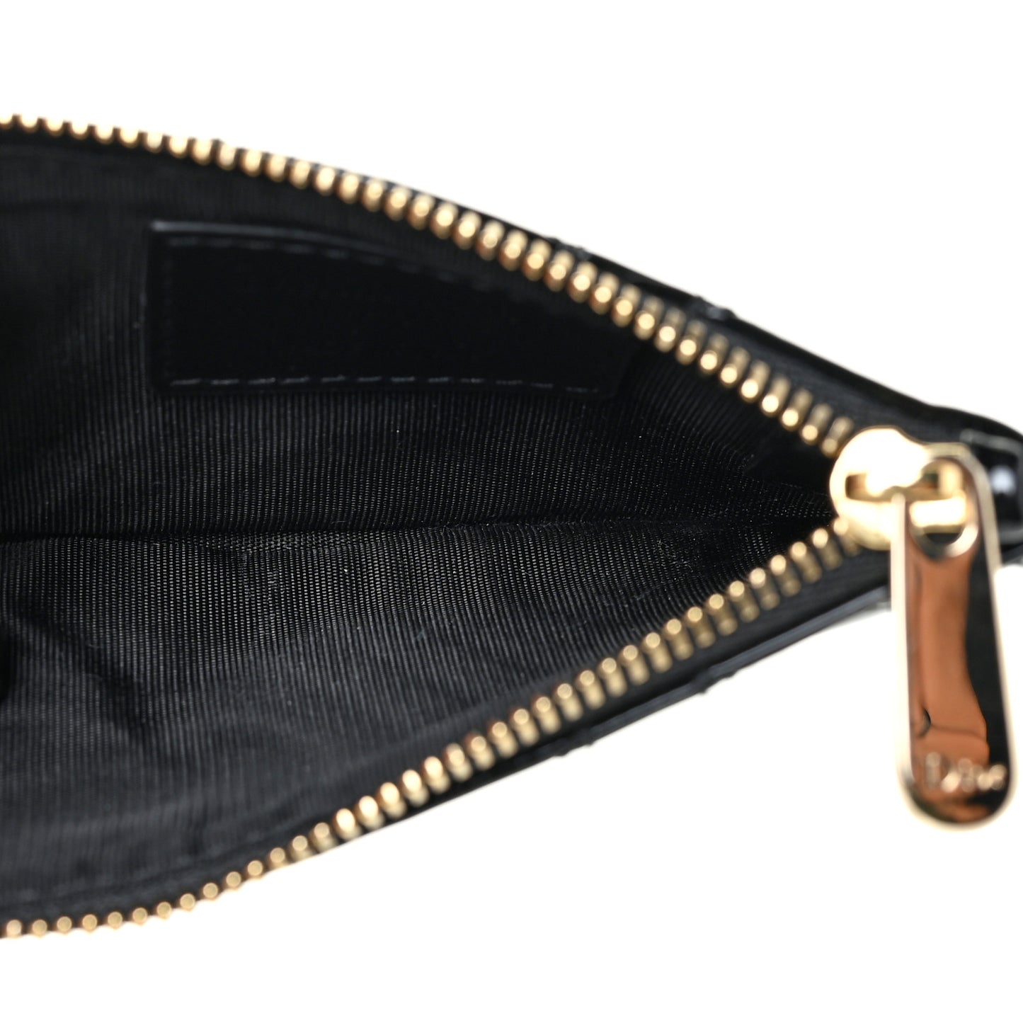 Patent Cannage Lady Dior Card Holder Black
