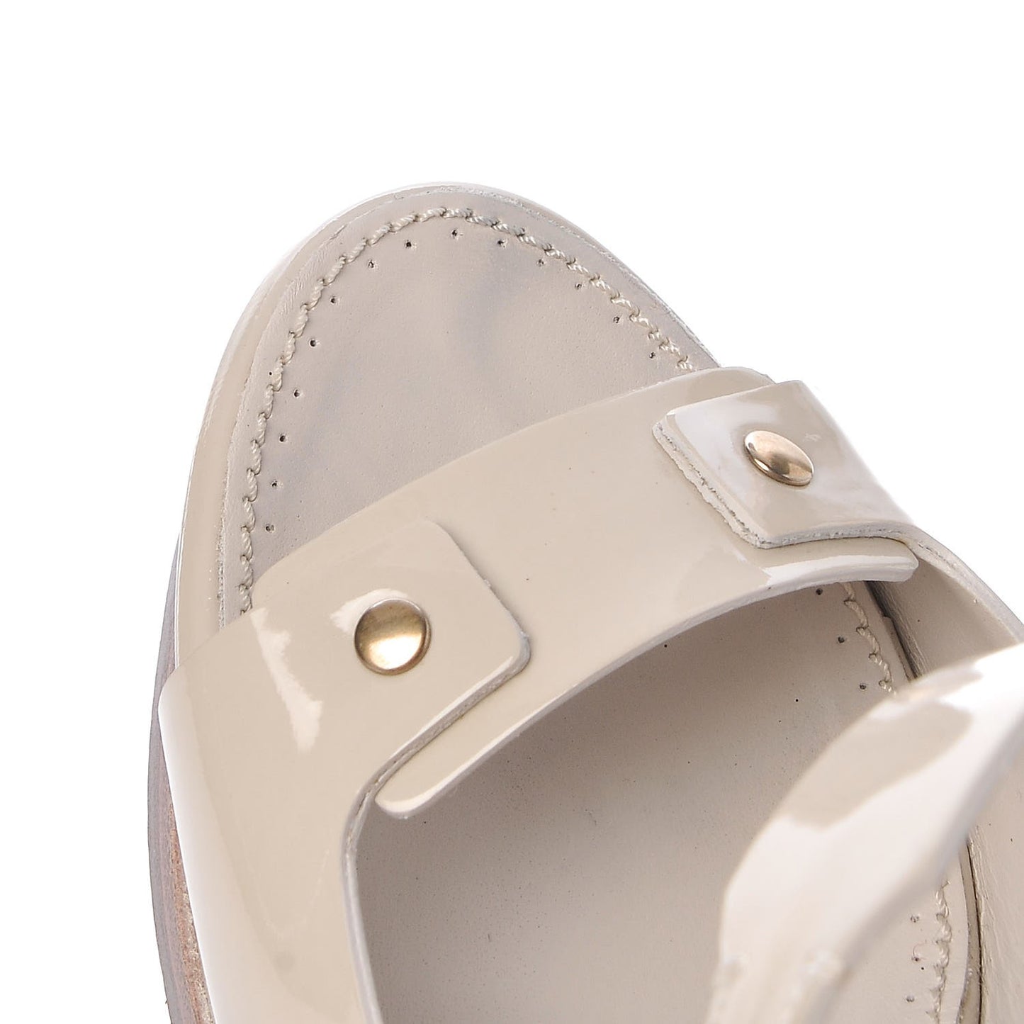 Patent Tribute Stud Platform Sandals 36.5 White