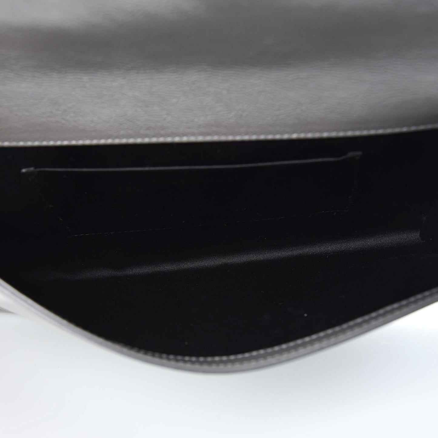 Textured Patent Monogram Large Belle de Jour Clutch Grey