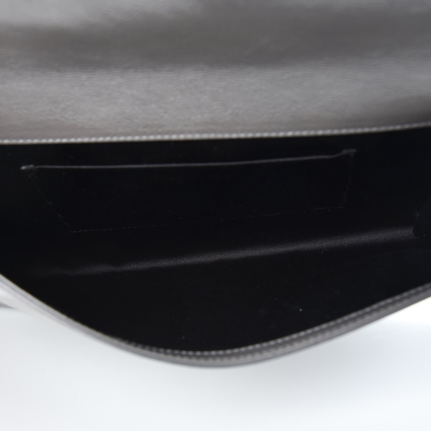 Saint Laurent Textured Patent Monogram Large Belle de Jour Clutch Grey 5 of 7