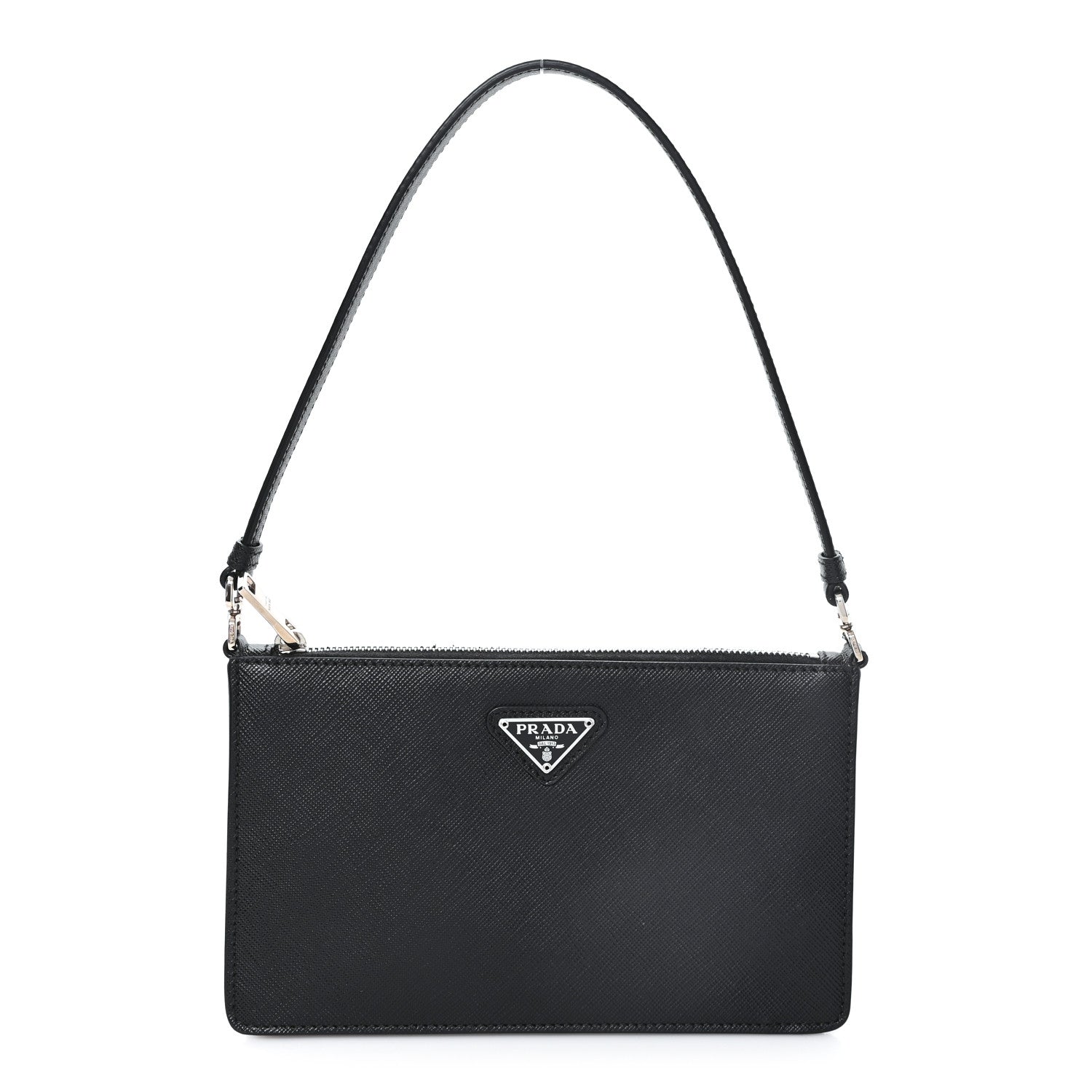 Prada Saffiano Lux Mini Shoulder Bag Black 1 of 11
