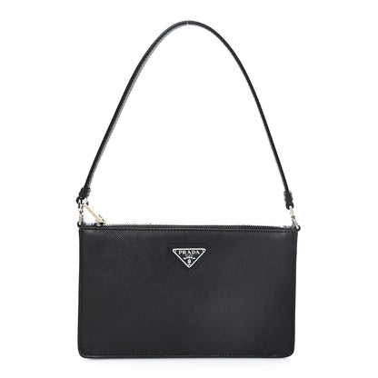Prada Saffiano Lux Mini Shoulder Bag Black 1 of 11