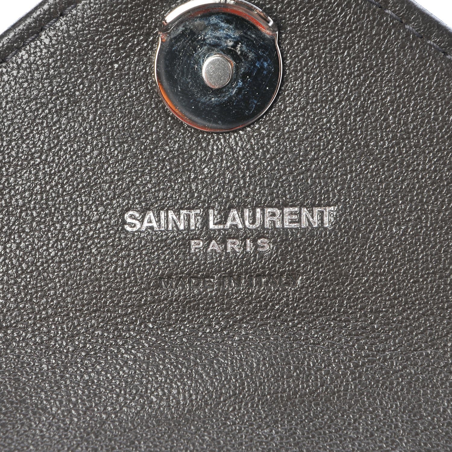 Saint Laurent Sheepskin Matelasse Chevron Monogram Mini College Bag Dark Anthracite 7 of 7