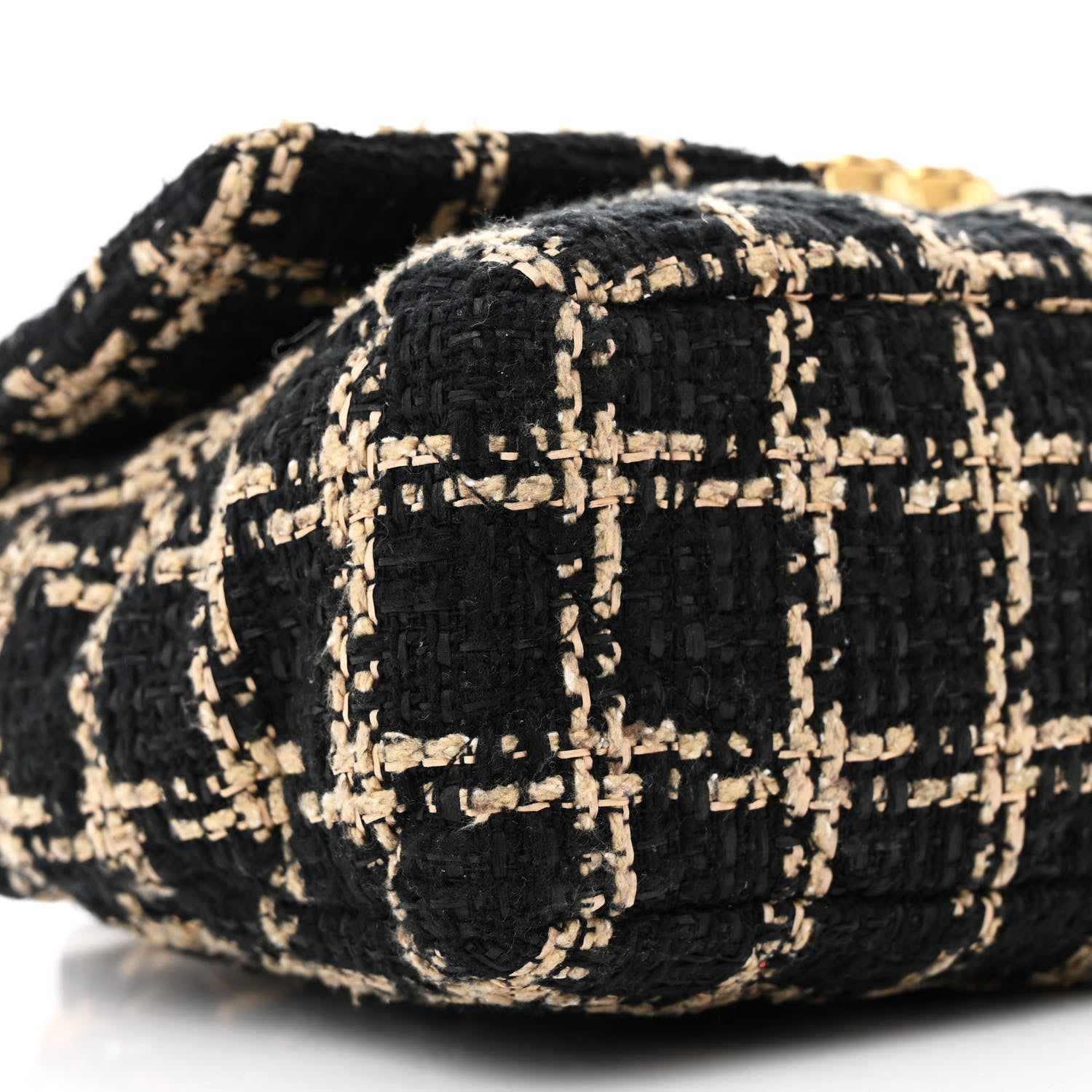 Chanel Tweed Quilted Medium Chanel 19 Flap Black Beige 9 of 10