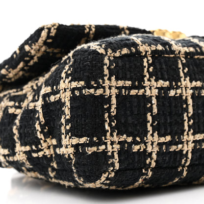 Chanel Tweed Quilted Medium Chanel 19 Flap Black Beige 9 of 10