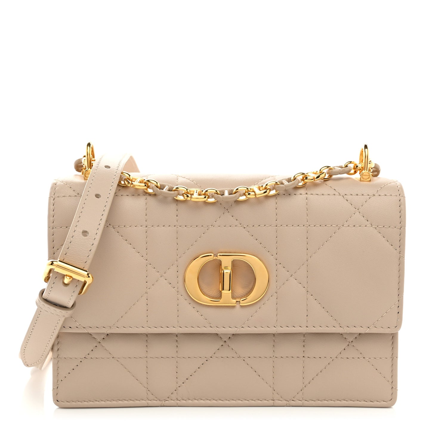 Lambskin Macrocannage Mini Miss Caro Bag Caramel Beige