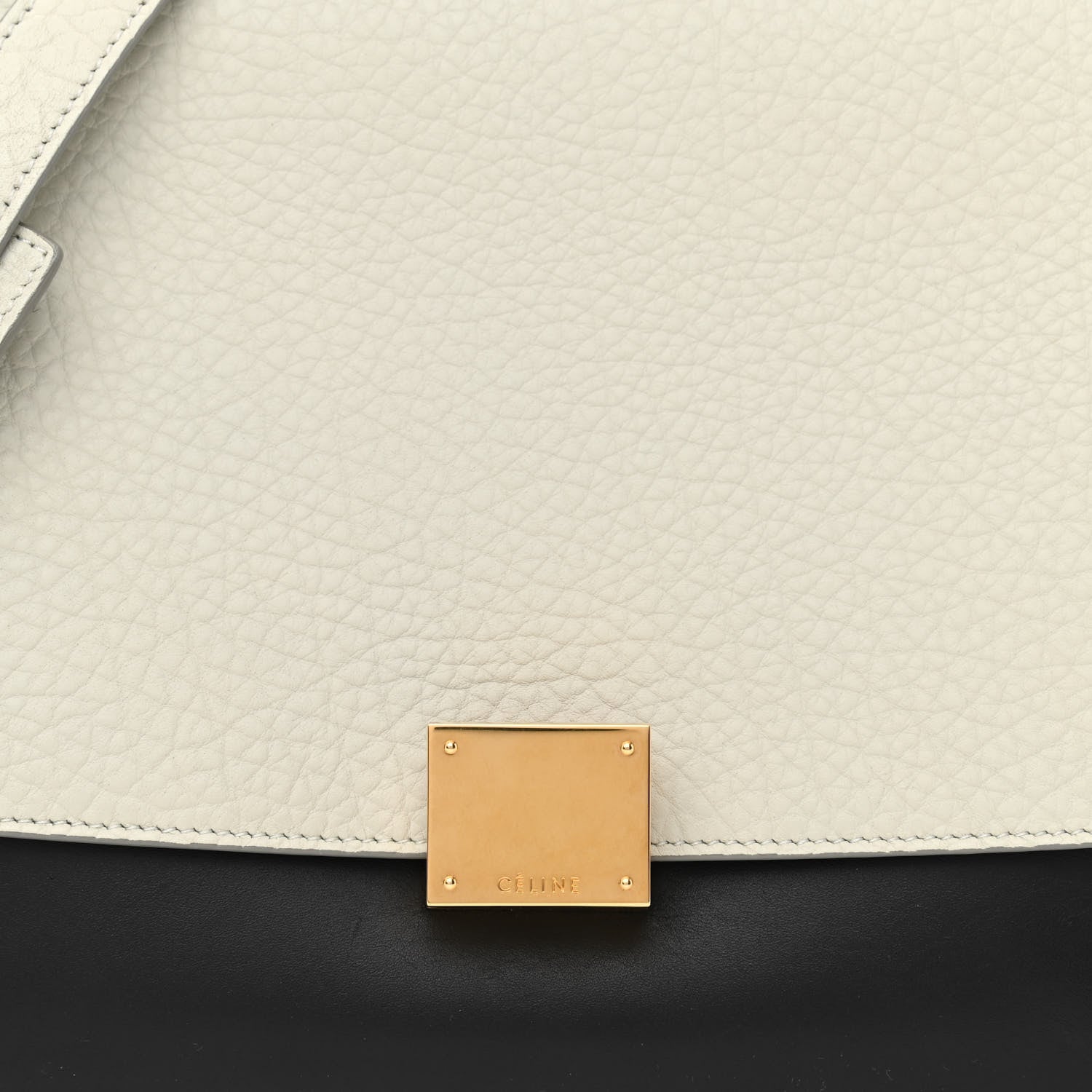 Celine Bullhide Calfskin Nubuck Medium Tri-Color Trapeze Blue Beige 7 of 10