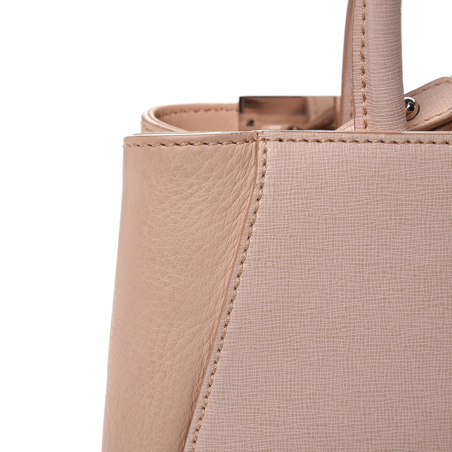 Fendi Vitello Elite Monster Petite 2Jours Tote Rosa Plaster 13 of 13