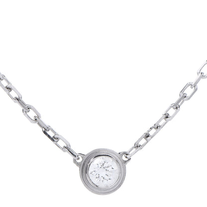 Cartier 18K White Gold Diamond SM D'Amour Pendant Necklace 4 of 6