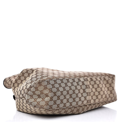 Gucci Monogram Large Horsebit Chain Hobo Dark Brown 4 of 13
