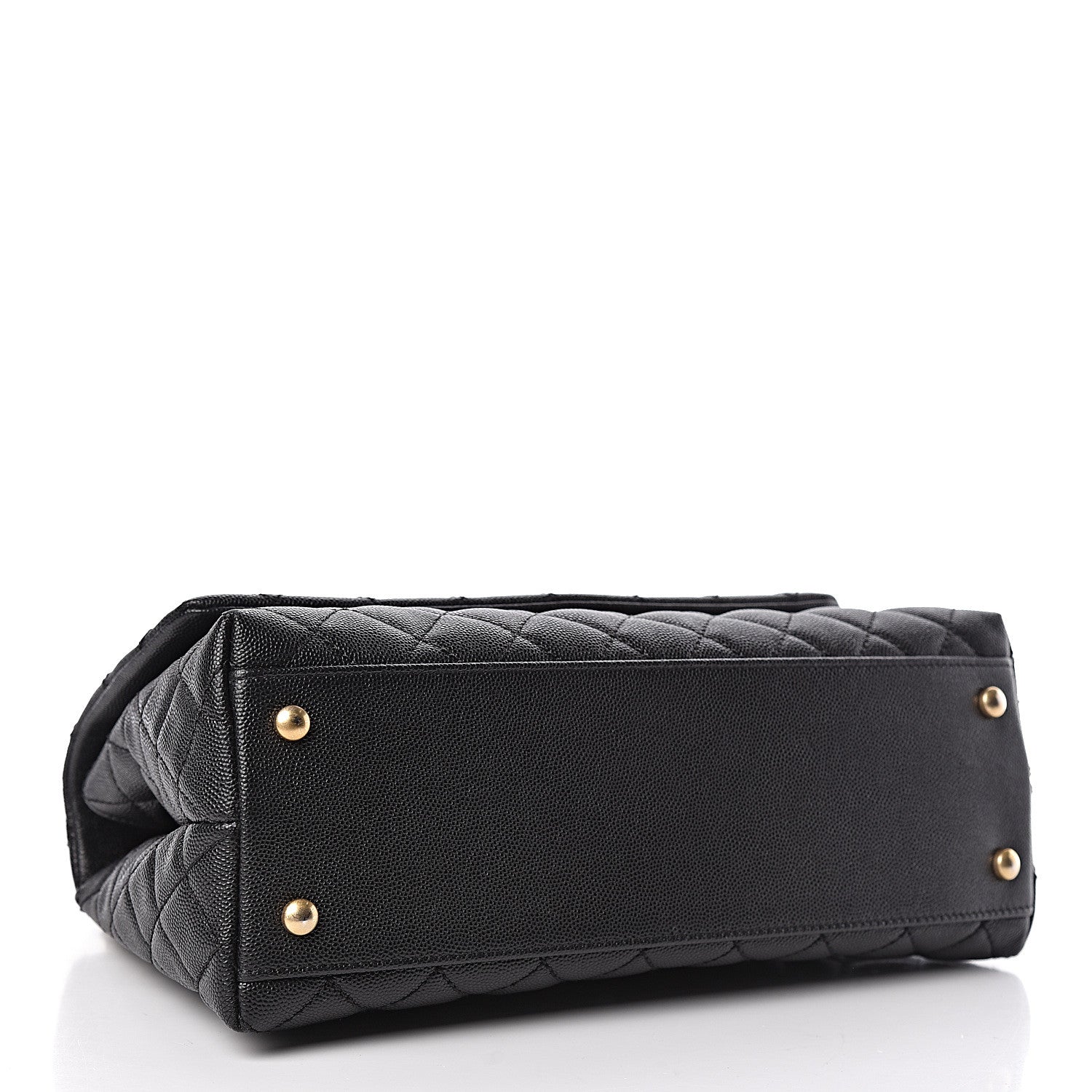 Chanel Caviar Lizard Embossed Quilted Small Coco Handle Flap Black 5 of 12