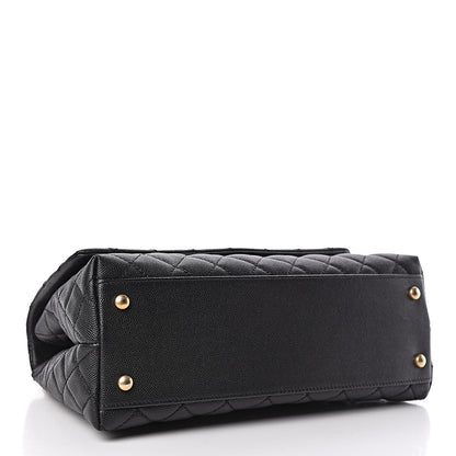 Chanel Caviar Lizard Embossed Quilted Small Coco Handle Flap Black 5 of 12