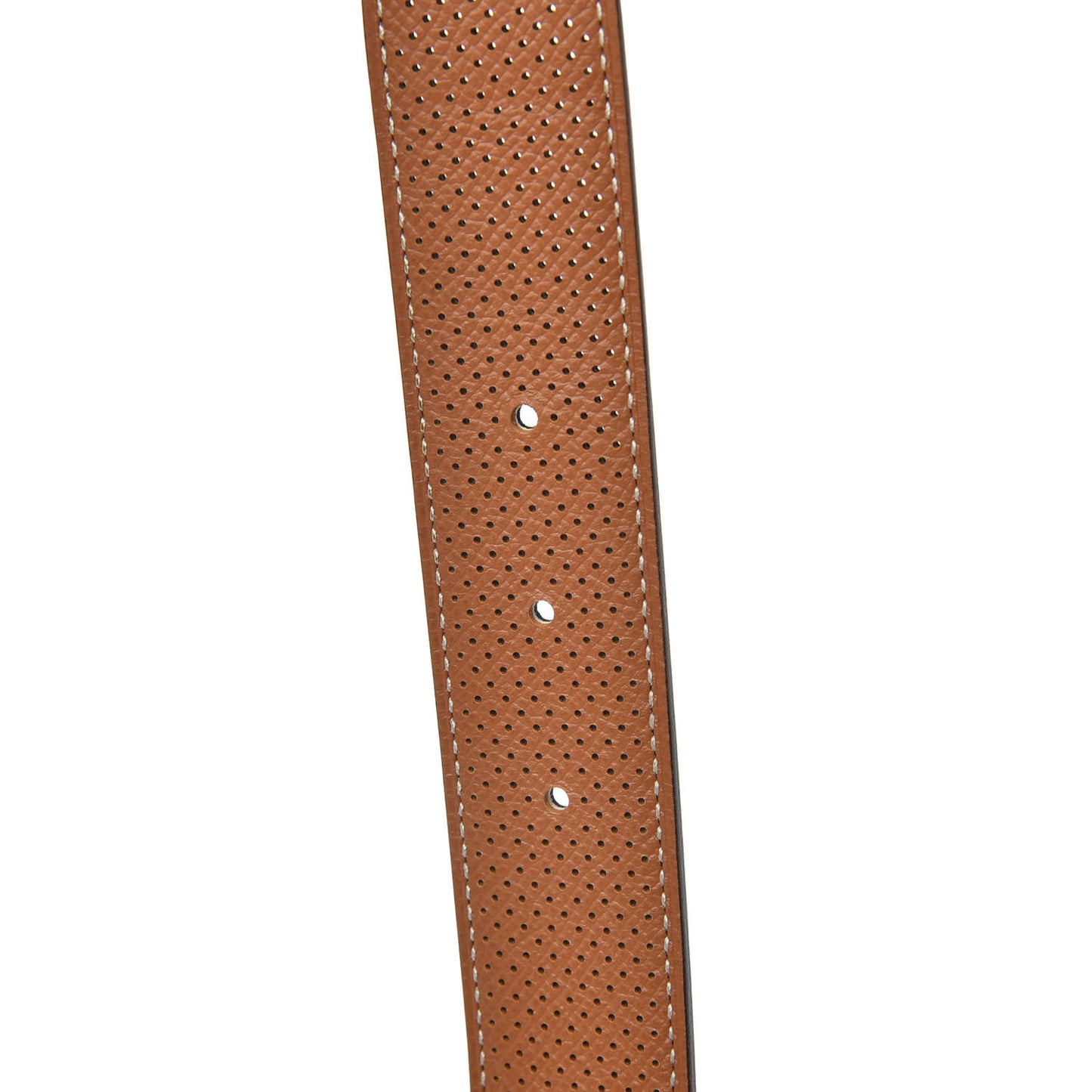 Epsom Perforated 32mm Belt Strap 80 Black Gold
