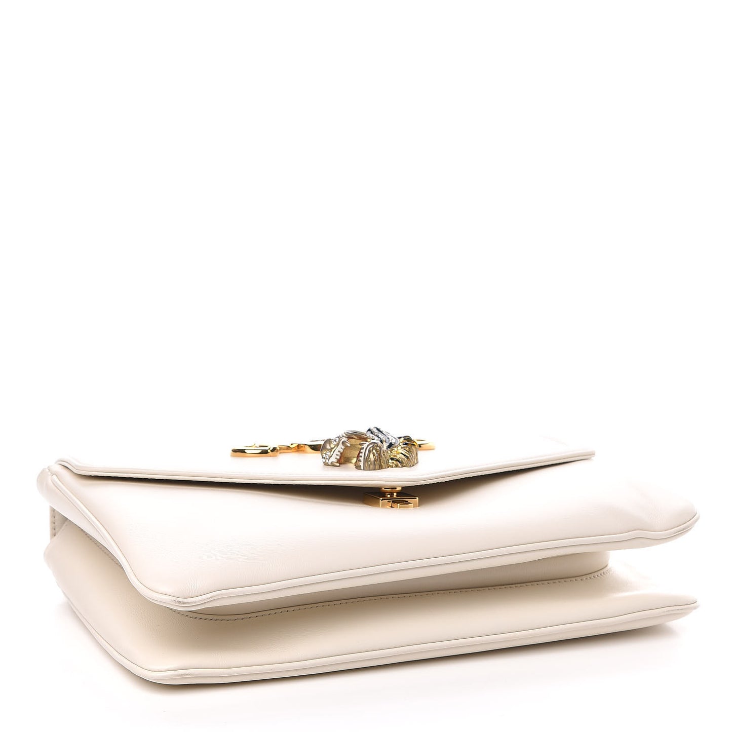 Vitello Palmellato Lux Crystal Medium Rajah Shoulder Bag Mystic White Multicolor