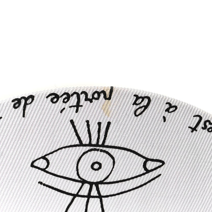 Christian Dior Canvas Printed Daydream Words Cap Hat 57 White 8 of 10
