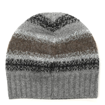 Hermes Wool Cashmere Mohair Diego Beanie Hat M Flanelle 3 of 4