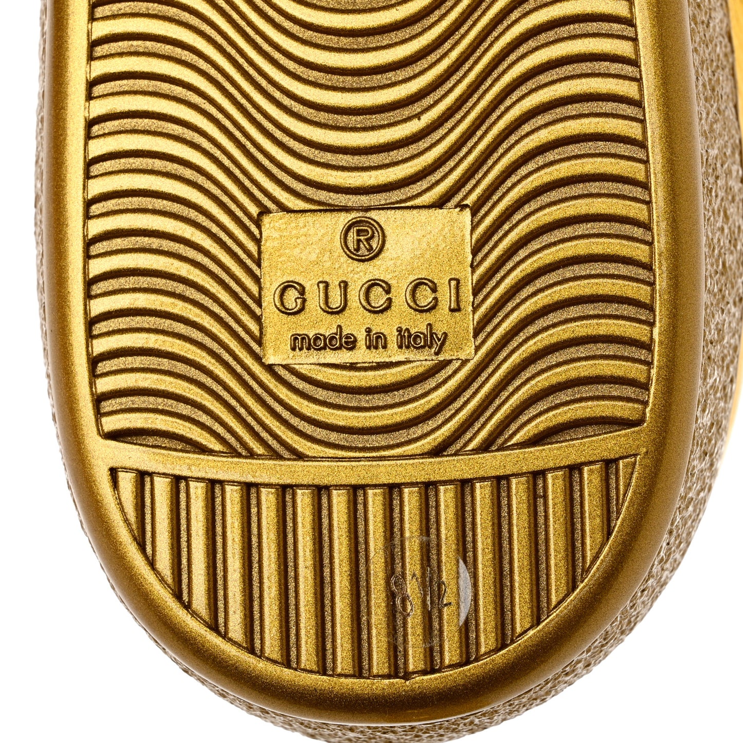 Metallic Nappa Interlocking G Perforated Mens Ace Sneakers 8.5 Oro Vecchio