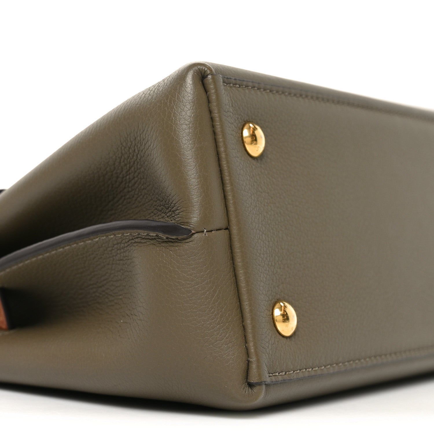 Louis Vuitton Soft Calfskin Lockme Ever BB Smokey Brown Quartz Green 8 of 9