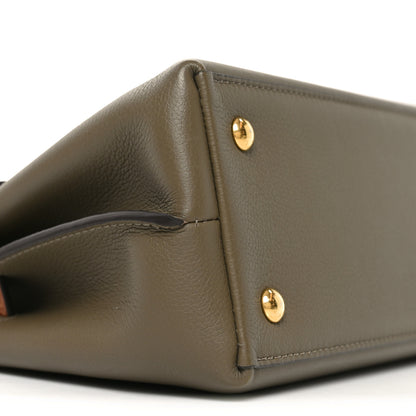 Louis Vuitton Soft Calfskin Lockme Ever BB Smokey Brown Quartz Green 8 of 9