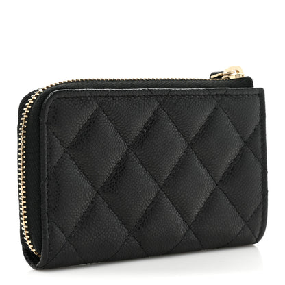 Chanel Caviar Quilted Zipped Key Holder Case Black 3 of 10